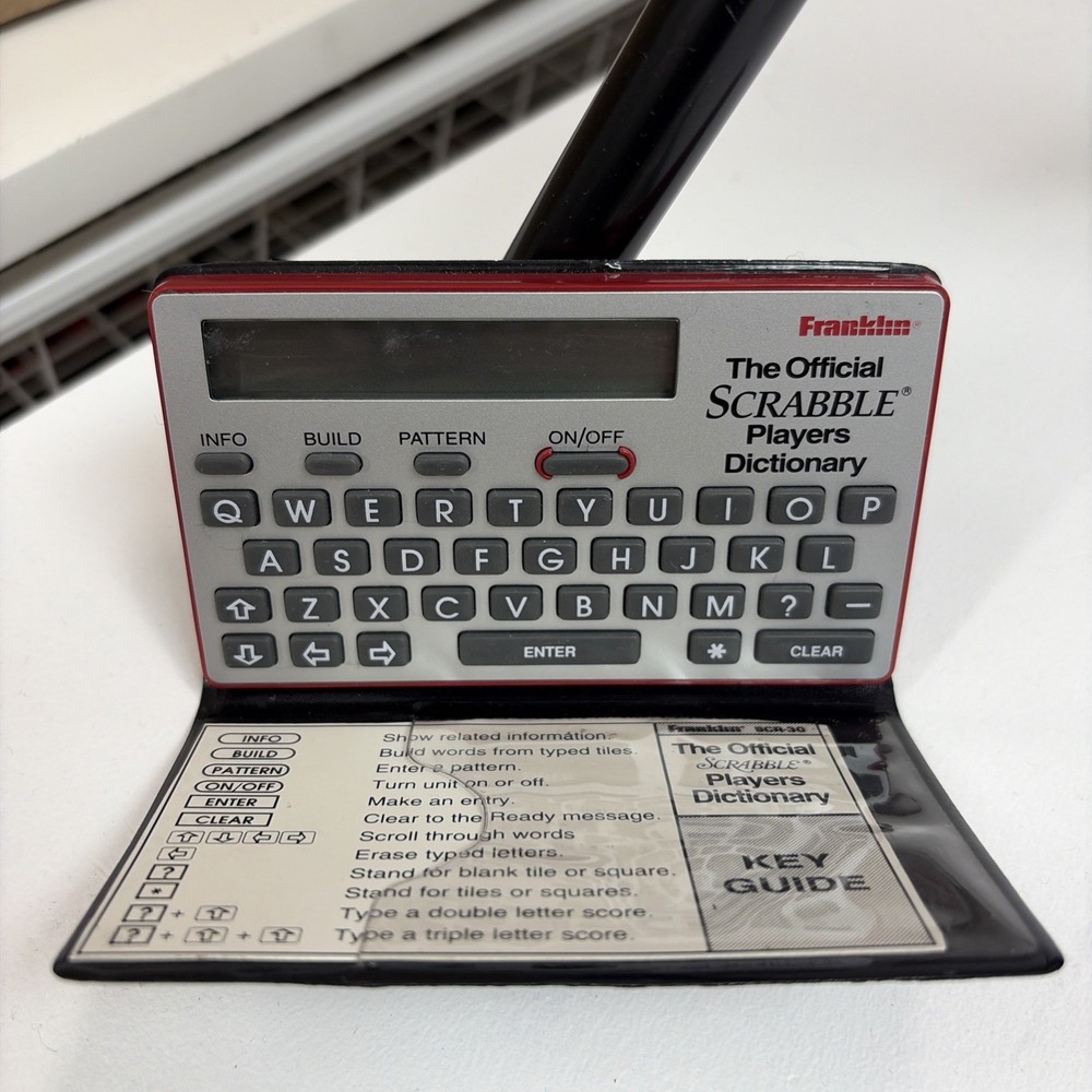 Vintage Franklin Official Electronic Mini Pocket Scrabble Players Dictionary EUC
